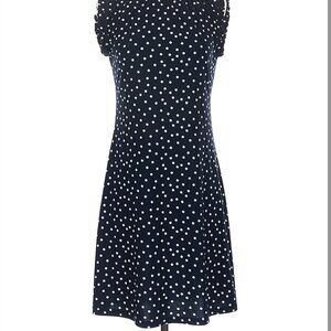 Tommy Hilfiger Casual Dress - Short - Blue with White Polka Dots - Size 12